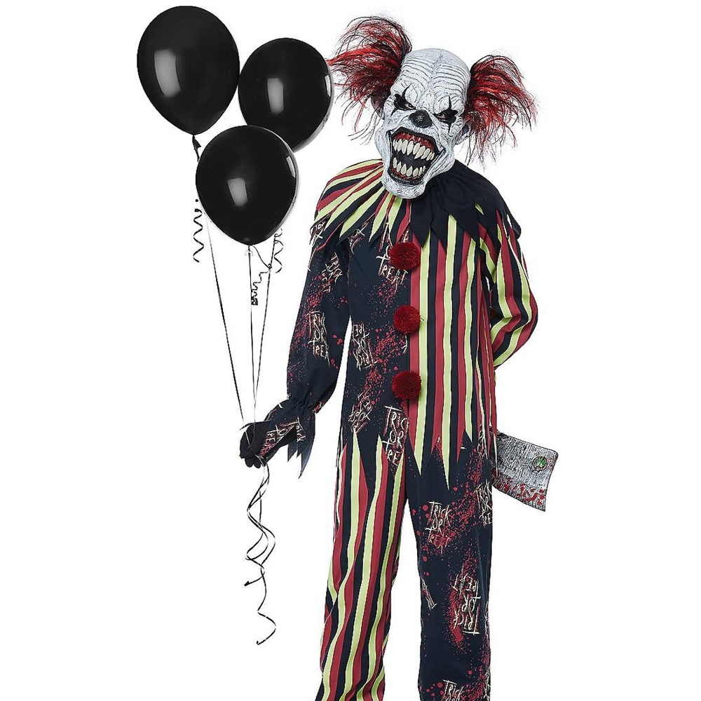 Creepy Trick or Treat Clown Costume - Boys Medium
